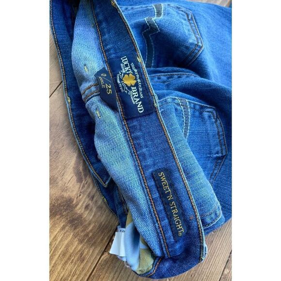 lucky Brand Sweet’n Straight Jeans Women’s sz 0/25 low rise stretch y2k retro - Picture 10 of 12